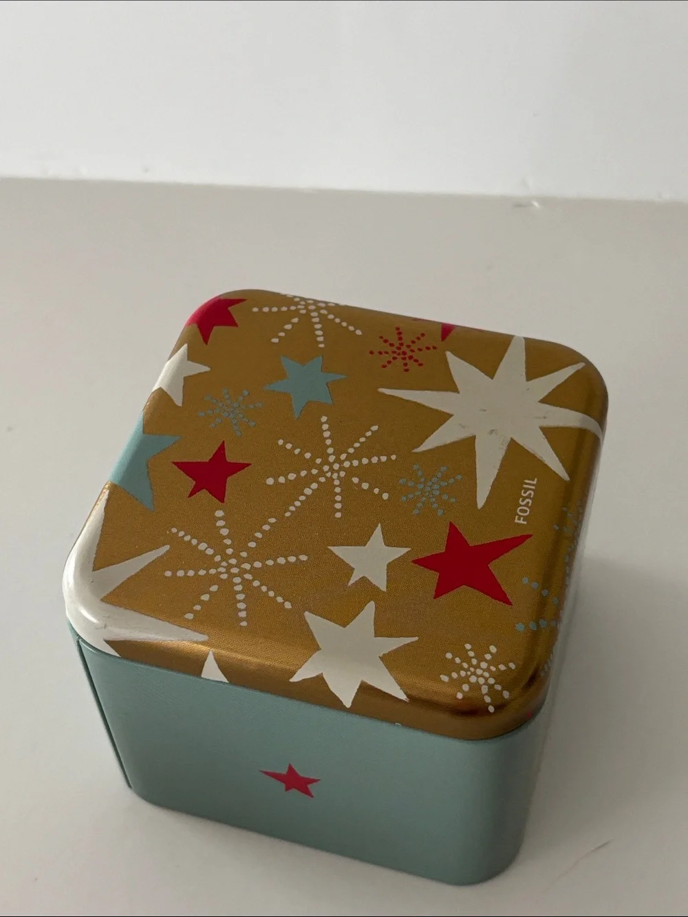 Fossil Holiday Themed Watch Tin Box